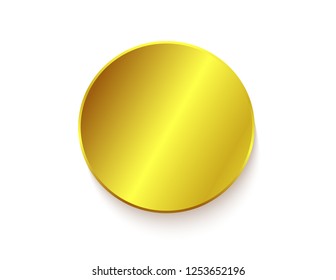 Gold sticker isolated