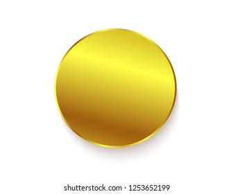 Gold sticker isolated