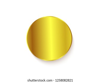 Gold sticker isolated