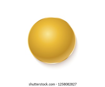Gold sticker isolated