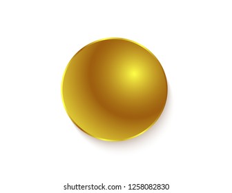 Gold sticker isolated