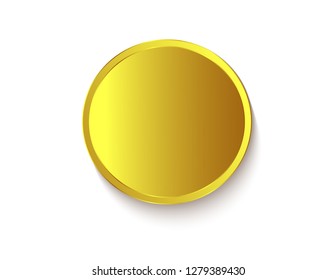 Gold sticker isolated