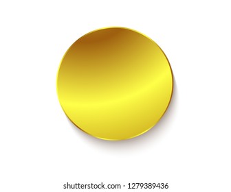 Gold sticker isolated