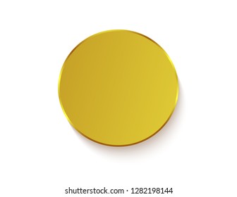 Gold sticker isolated