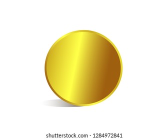 Gold sticker isolated