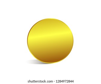 Gold sticker isolated
