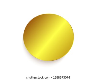 Gold sticker isolated