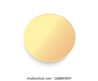 Gold sticker isolated