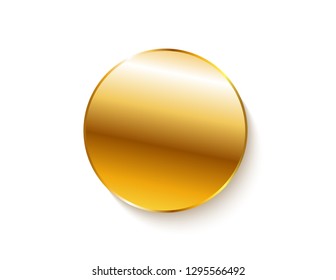 Gold sticker isolated