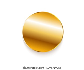 Gold sticker isolated