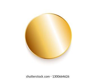 Gold sticker isolated