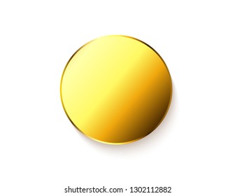 Gold sticker isolated