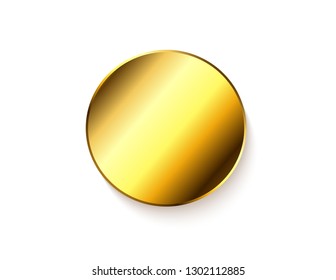 Gold sticker isolated