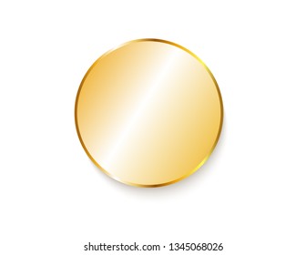 Gold sticker isolated