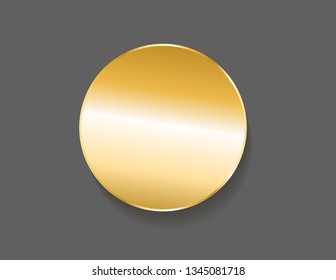 Gold sticker isolated