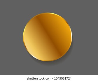 Gold sticker isolated