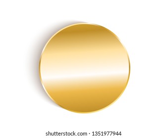 Gold sticker isolated