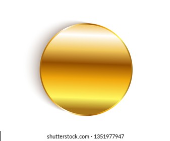 Gold sticker isolated