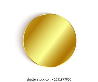 Gold sticker isolated