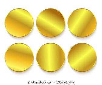 Gold sticker isolated