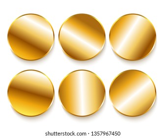 Gold sticker isolated