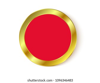 Gold sticker isolated pink
