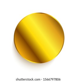 Gold sticker isolated with shadow