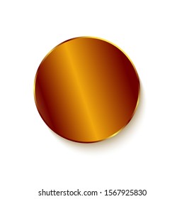 Gold sticker isolated with shadow