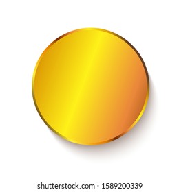 Gold sticker isolated with shadow