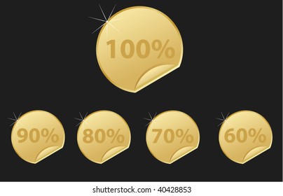 Gold stickers