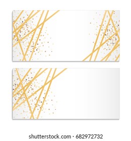 Gold Streamers Sparkles Background