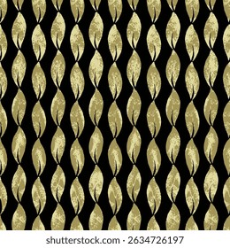 gold stripe leaf brush stroke effect