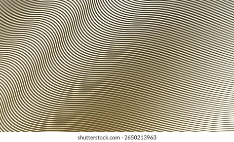 Goldene Streifen Linie nahtloses Muster Hintergrund für modernen Luxus Stoff Tapete und elegantes Grafikdesign