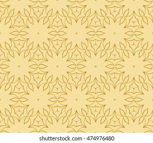 gold style floral illustration. complex geometric pattern of interwoven lines and shapes. seamless texture. for interior design, wallpaper, printing and textiles. vector gold style floral illustration. complex geometric pattern of interwoven lines and shapes. seamless texture. for interior design, wallpaper, printing and textiles. vector