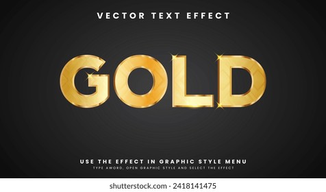 Gold style shiny editable text effect Template