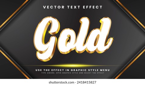 Estilo de oro efecto de texto brillante editable Plantilla con fondo atractivo