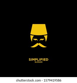 gold sultan logo icon design vector illustration