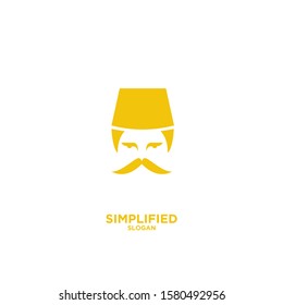 gold sultan logo icon design vector illustration