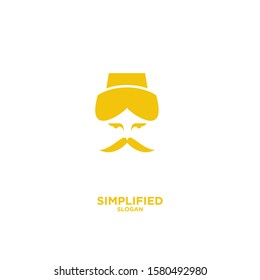 gold sultan logo icon design vector illustration