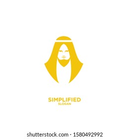 gold sultan logo icon design vector illustration