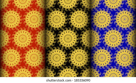 Gold sun pattern