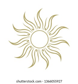 Gold Sun, vector logo icon