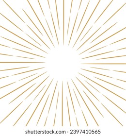 Fondo vector de explosión de sol dorado, diseño de rayos solares