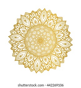 Gold Sunflower illustration