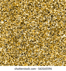 Gold surface. Confetti pattern. Luxury background. Vector seamless texture