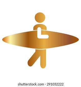 Gold surfing vector