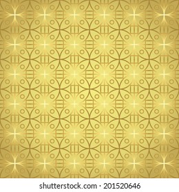 Gold sweet circle and square on pastel background. Abstract seamless pattern style for modern or abstract design.