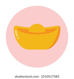Gold symbol chinese New Year vector icon