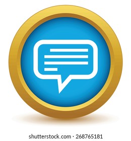 Gold talk icon on a white background. Vector illustration
