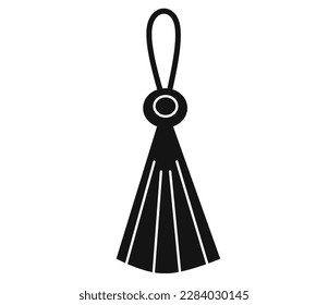 gold tassel rope icon. gold tassel rope sign. isolated symbol vector illustration